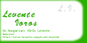 levente voros business card
